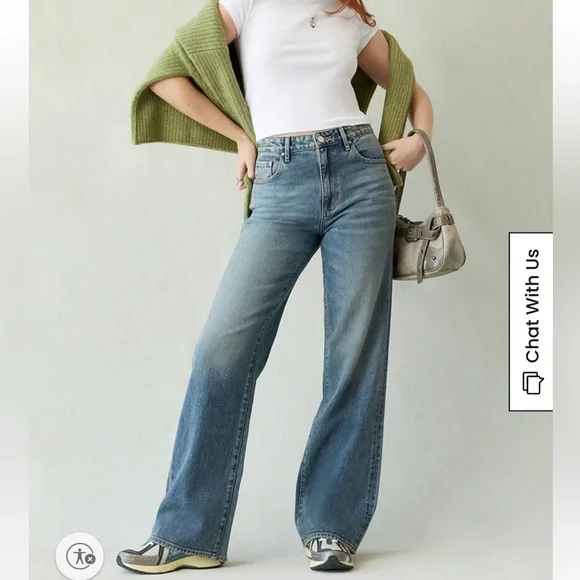 Pacsun Madison High Waisted Girlfriend Jeans Medium Indigo - Picture 1 of 8